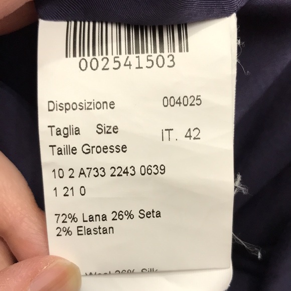 Piazza Sempione Wool Blend Blue Dress Size 6 - Picture 13 of 13